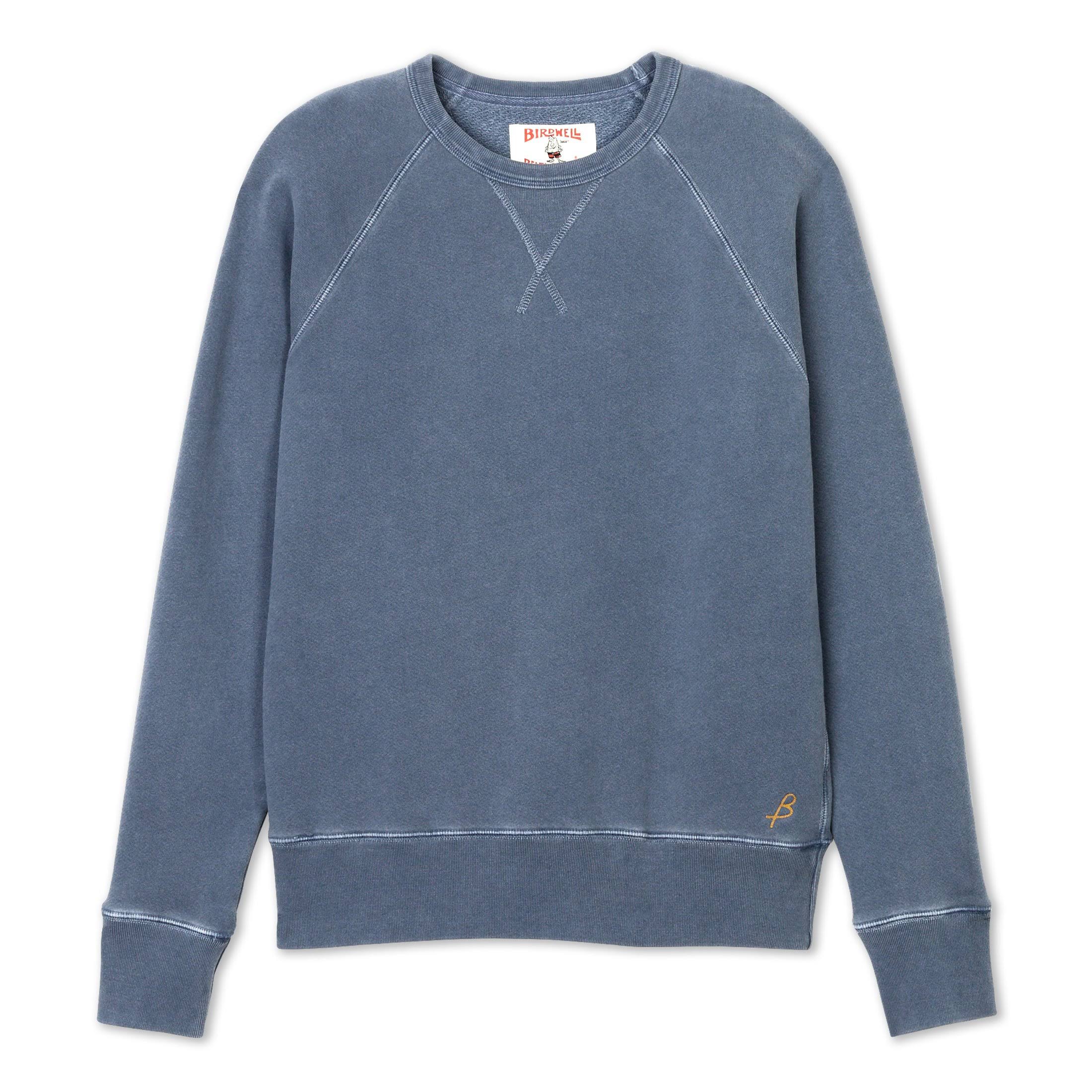 Indigo Garment Dyed Raglan Crew O141278