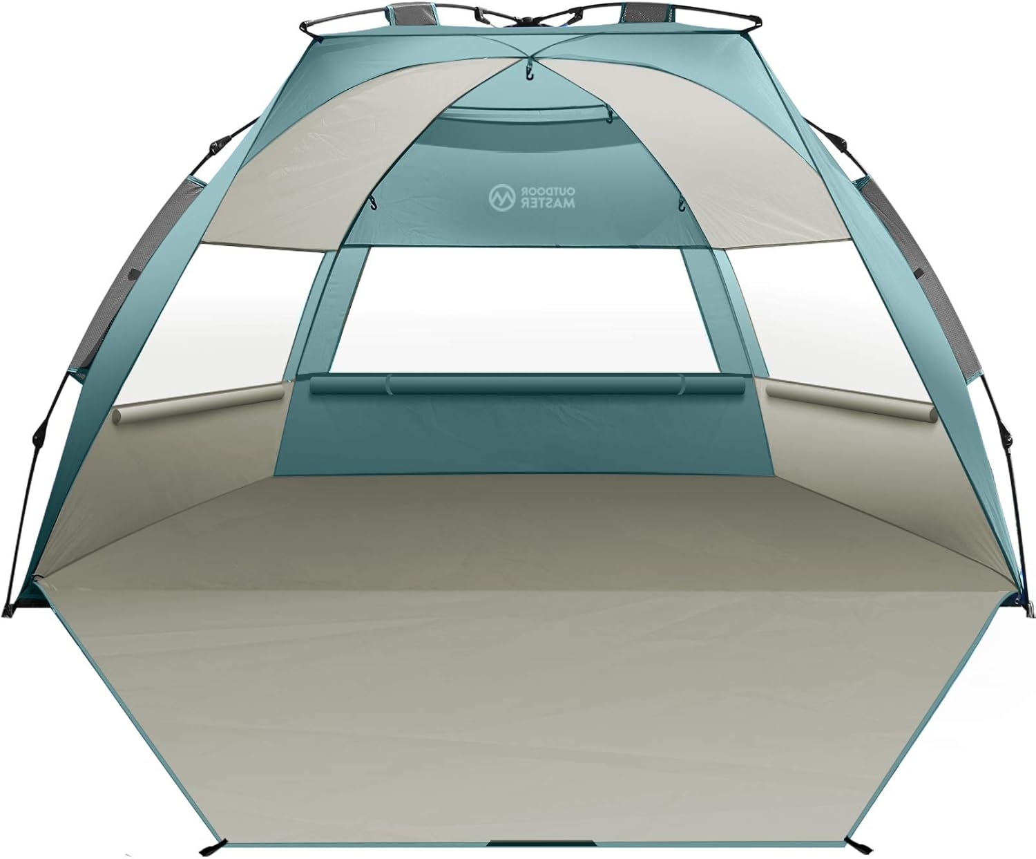 Pop Up Beach Tent for 4 Person with UPF 50+ UV Protection Removable Skylight Family Size Blue D3137