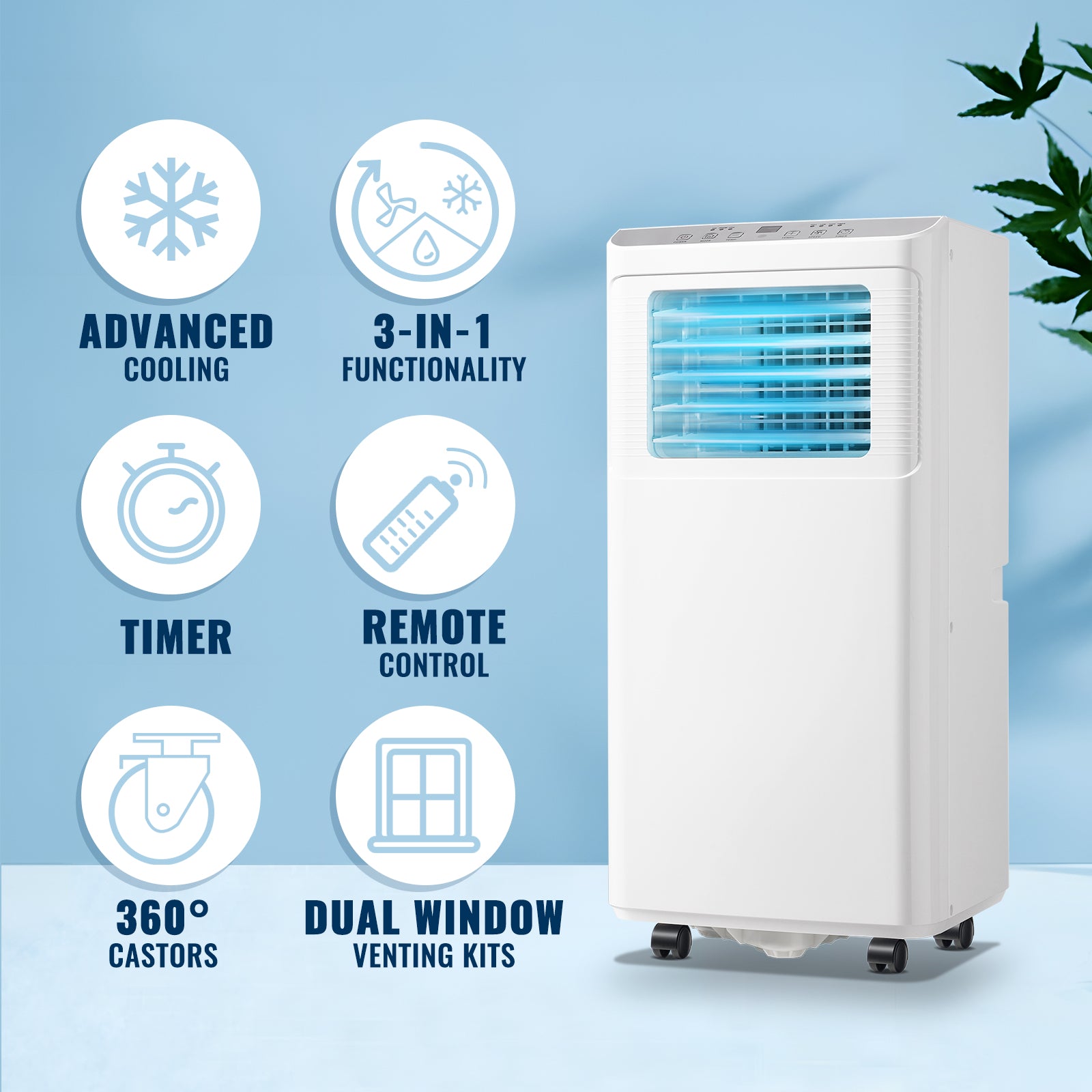 White 8000 Btu Portable Air Conditioner B74201