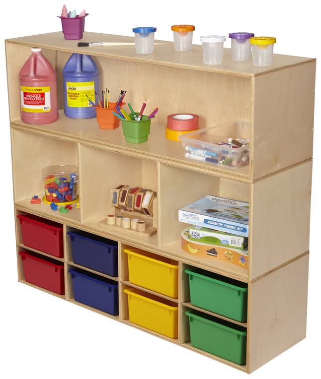 Open Shelf Stacker Compartment Storage P78419