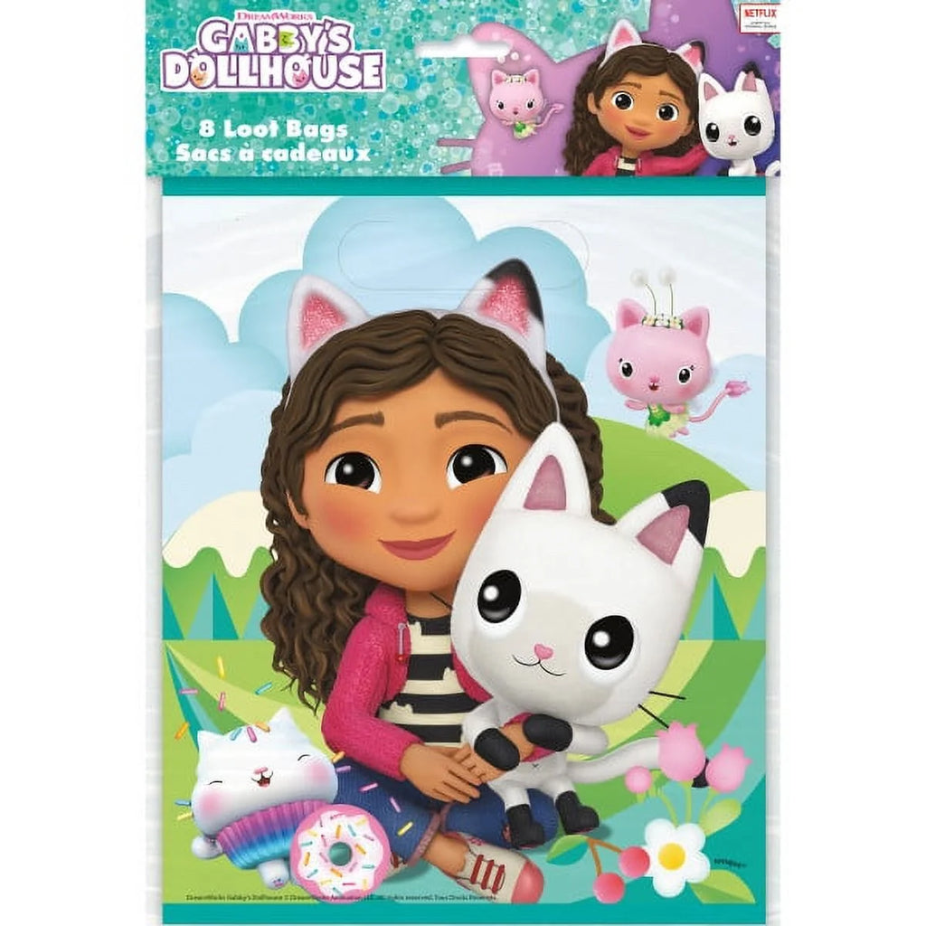 Birthday Party Supplies Favor Bundle Pack with 8 Loot Bags and Sticker Sheets K9380