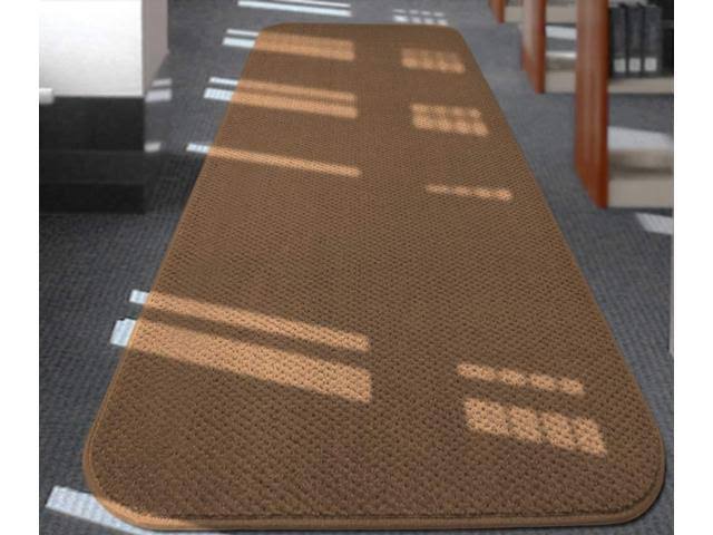 Toffee Brown Skid-Resistant Carpet Runner, 20 ft. x 27 in. U943961