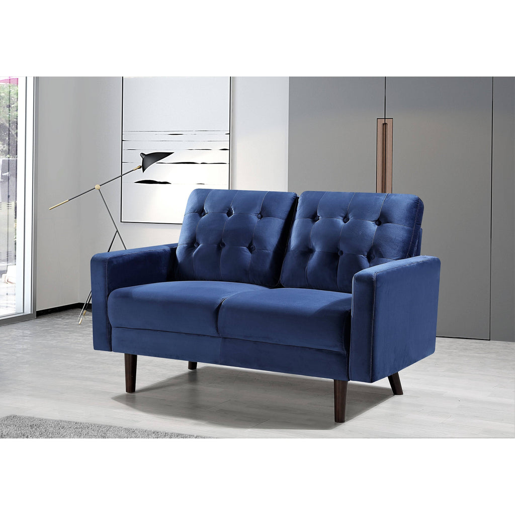 Pink Velvet Tufted Loveseat D604670
