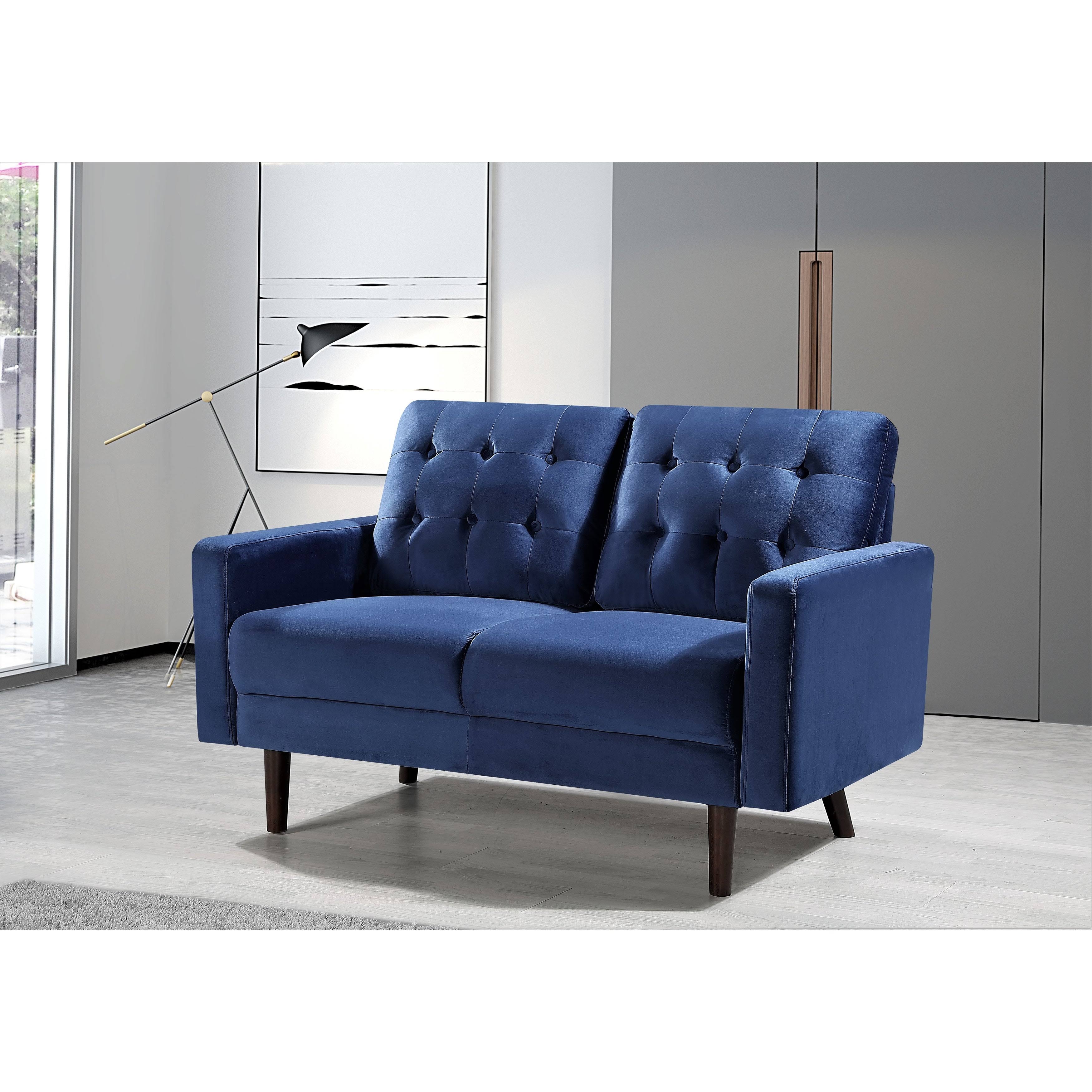 Pink Velvet Tufted Loveseat D604670
