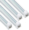 8ft 72W 7200LM 6500k Clear Cover Cool White Dual Row V Shape Linkable T8 Integrated LED Shop Light R14555