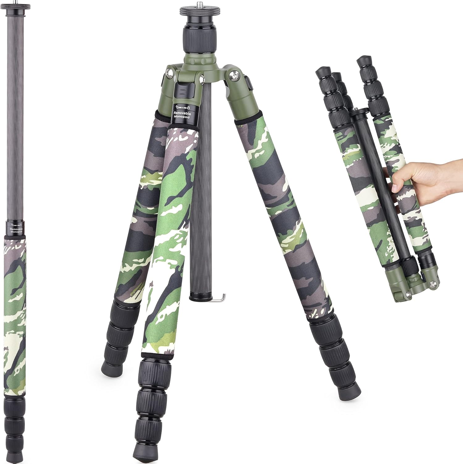 Carbon Fiber Tripod Heavy Duty Compact Stand Y6057