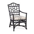 Navy and White Stripe Arm Chair Y34882