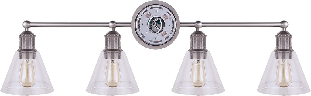 Brushed Nickel 4 Vanity Light with Clear Glass W82253