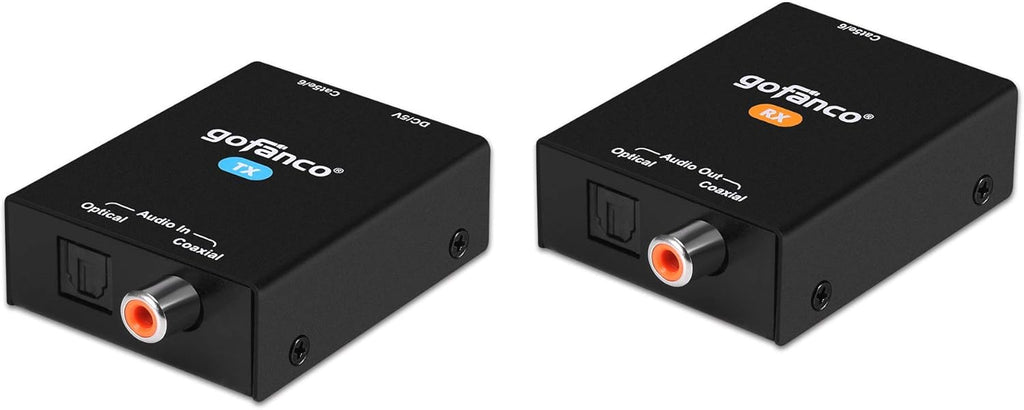 Audio Extender Over CAT5e / CAT6 with Coaxial, Toslink, Analog Audio E9139
