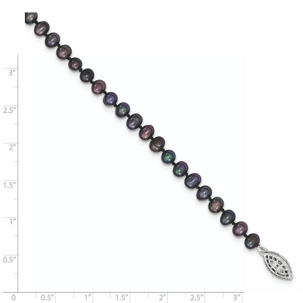 Black Freshwater Cultured Pearl Necklace N994