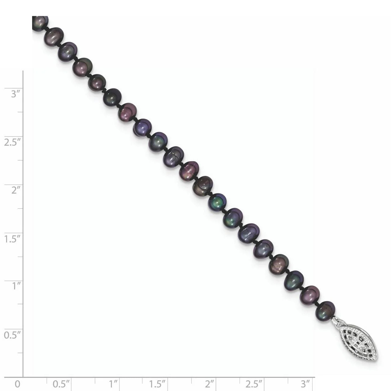 Black Freshwater Cultured Pearl Necklace N994